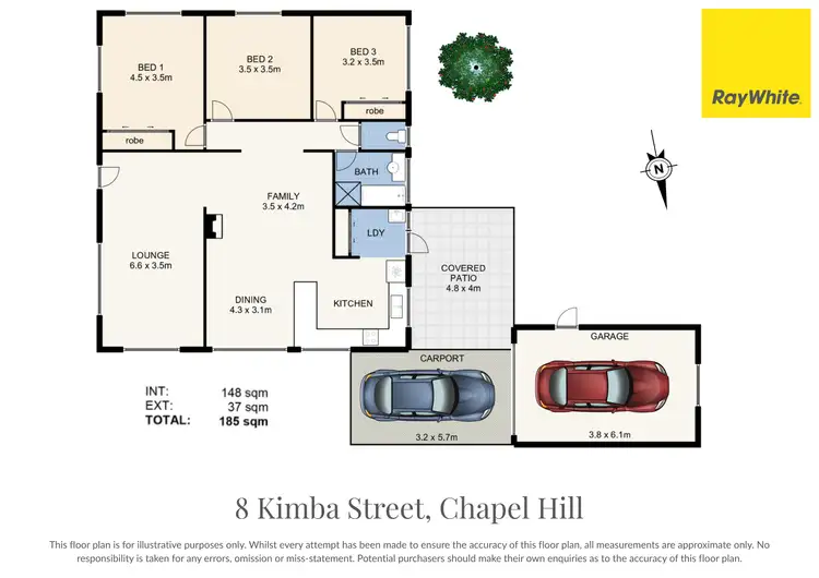 Floorplan of Homely house listing, 8 Kimba Street, Chapel Hill QLD 4069