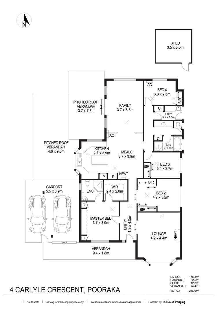 Floorplan of Homely house listing, 4 Carlyle Crescent, Pooraka SA 5095