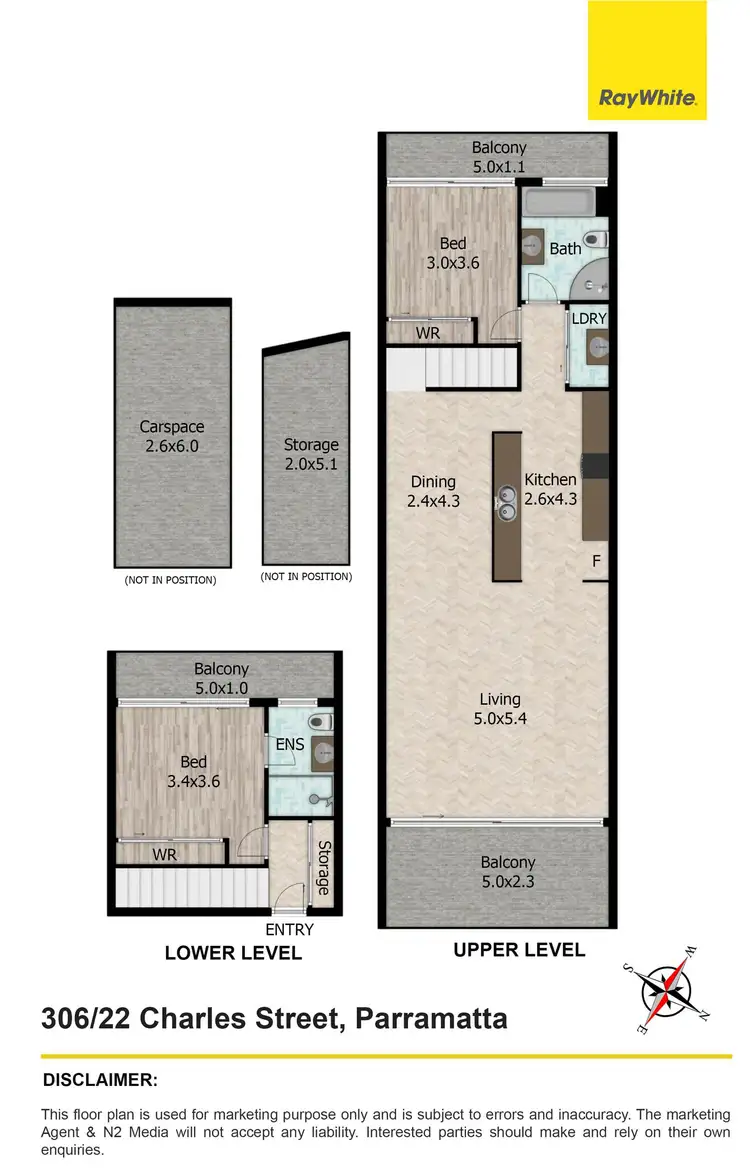Floorplan of Homely apartment listing, 306/22 Charles Street, Parramatta NSW 2150