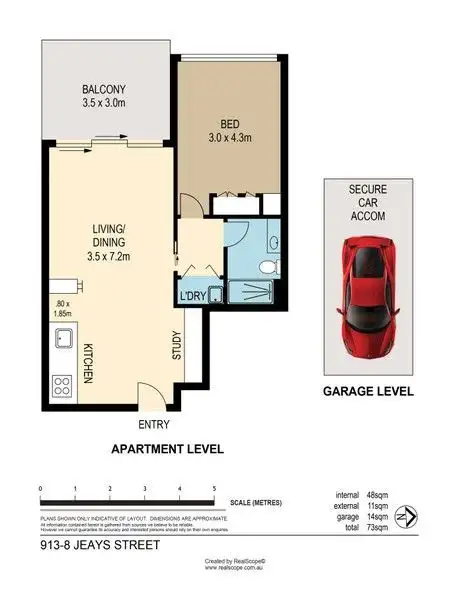 Floorplan of Homely apartment listing, 913/8 Jeays Street, Bowen Hills QLD 4006