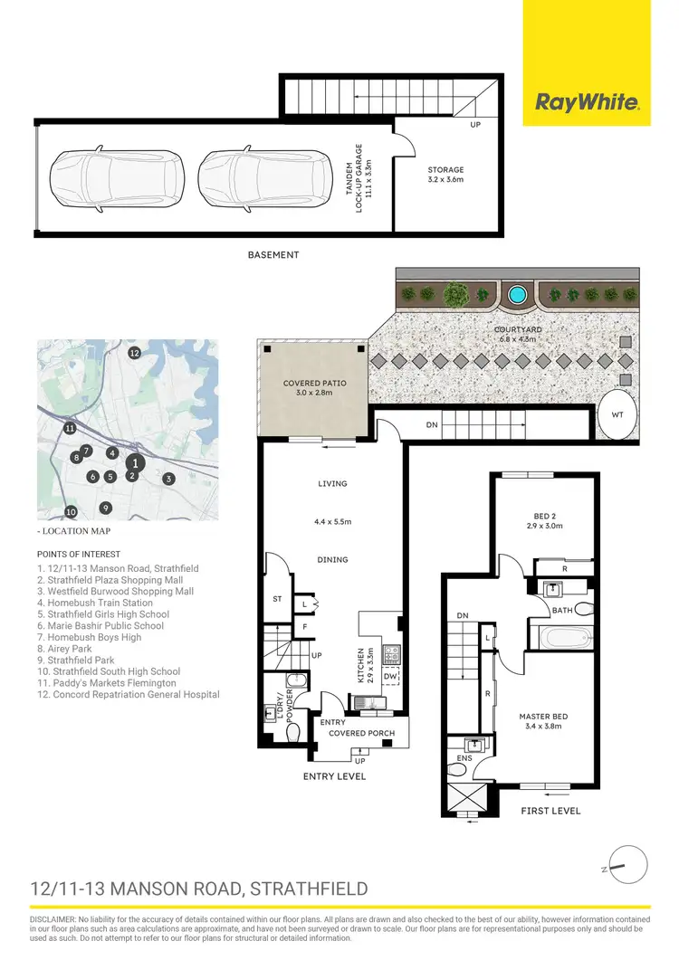 Floorplan of Homely townhouse listing, 12/11-13 Manson Road, Strathfield NSW 2135