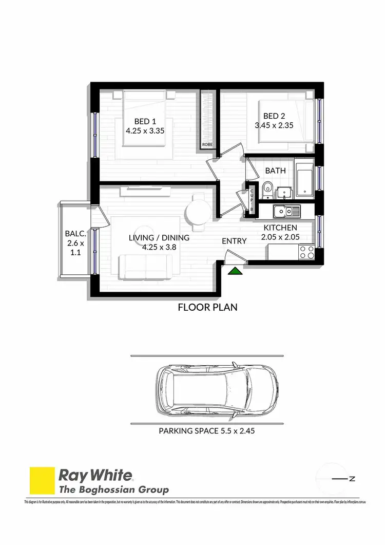 Floorplan of Homely unit listing, 4/261 King Georges Road, Roselands NSW 2196