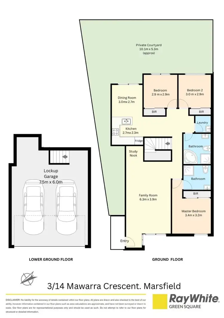 Floorplan of Homely townhouse listing, 3/14 Mawarra Crescent, Marsfield NSW 2122