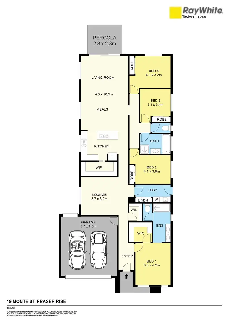 Floorplan of Homely other listing, 19 Monte Street, Fraser Rise VIC 3336