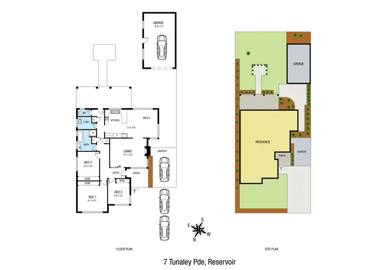 Floorplan of Homely house listing, 7 Tunaley Parade, Reservoir VIC 3073