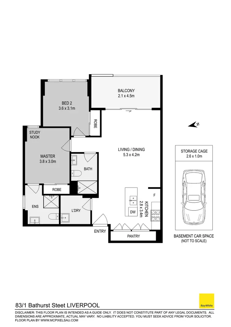 Floorplan of Homely apartment listing, 83/1 Bathurst Street, Liverpool NSW 2170