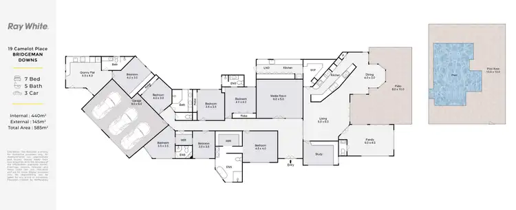 Floorplan of Homely house listing, 19 Camelot Place, Bridgeman Downs QLD 4035