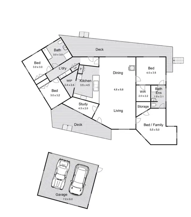 Floorplan of Homely house listing, 128 Possumtail Run, Merrimu VIC 3340
