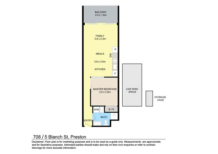 Floorplan of Homely apartment listing, 708/5 Blanch Street, Preston VIC 3072