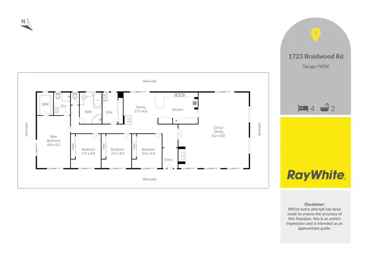 Floorplan of Homely rural property listing, 1723 Braidwood Road, Tarago NSW 2580