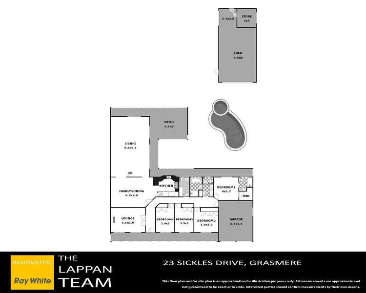Floorplan of Homely house listing, 23 Sickles Drive, Grasmere NSW 2570