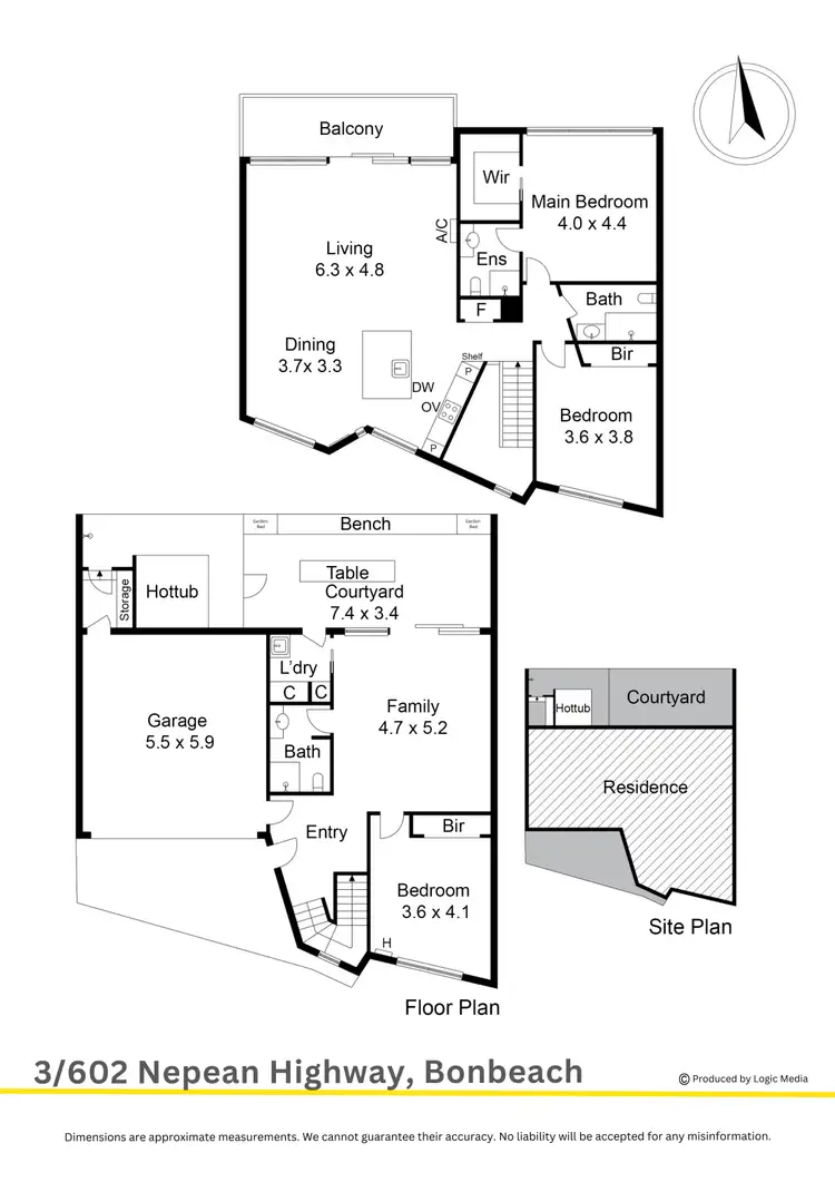 Floorplan of Homely townhouse listing, 3/602 Nepean Highway, Bonbeach VIC 3196