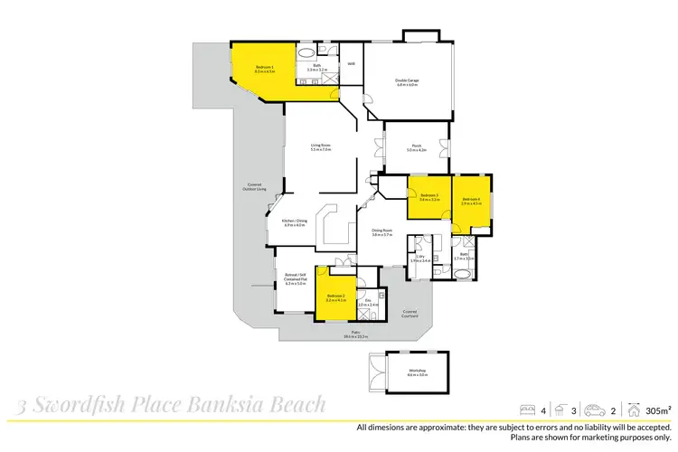 Floorplan of Homely house listing, 3 Swordfish Place, Banksia Beach QLD 4507