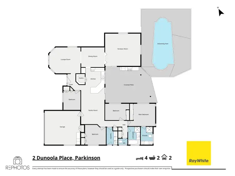 Floorplan of Homely house listing, 2 Dunoola Place, Parkinson QLD 4115