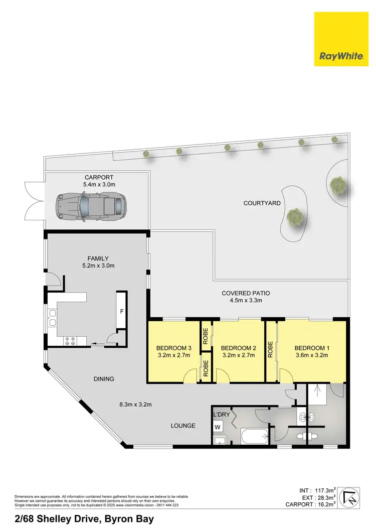 Floorplan of Homely semi-detached listing, 2/68 Shelley Drive, Byron Bay NSW 2481