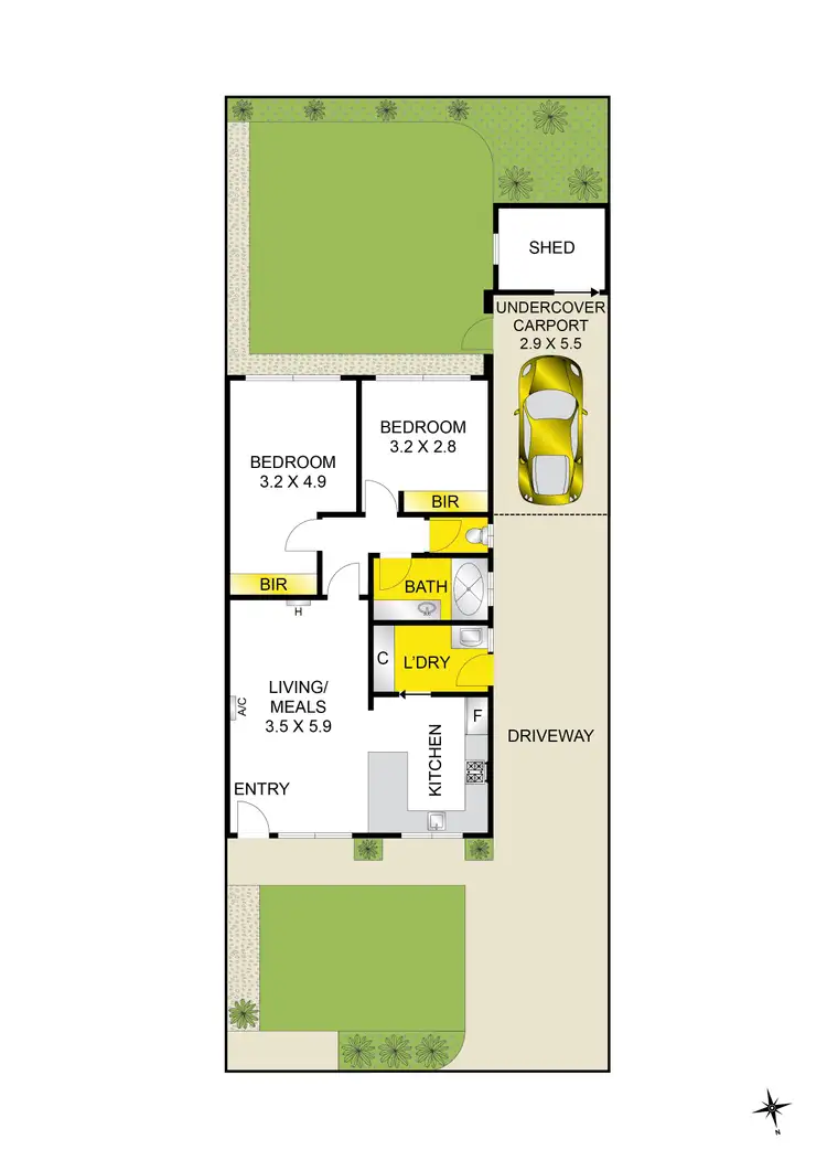 Floorplan of Homely unit listing, 4/3 South Valley Road, Highton VIC 3216