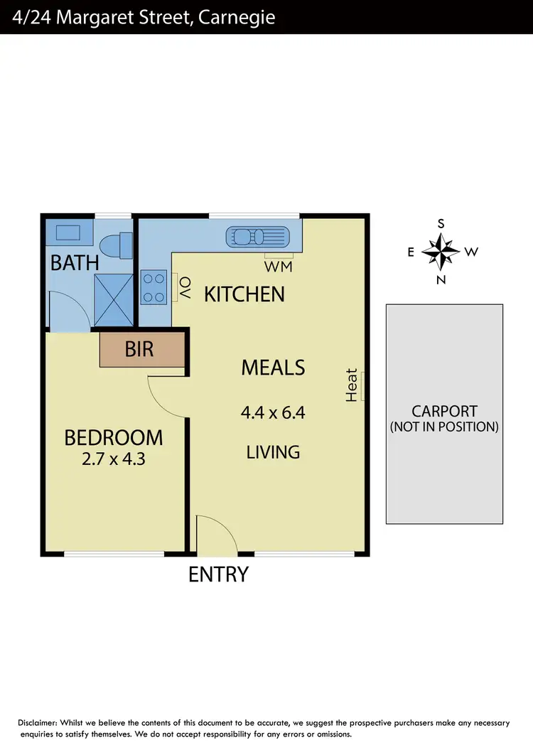 Floorplan of Homely apartment listing, 4/24 Margaret Street, Carnegie VIC 3163