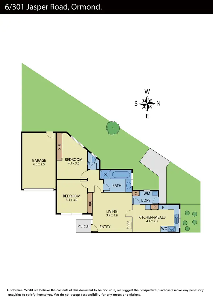 Floorplan of Homely unit listing, 6/301 Jasper Road, Ormond VIC 3204