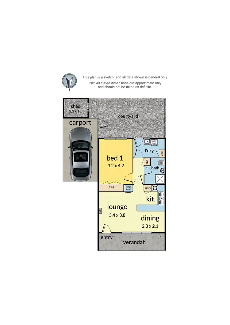 Floorplan of Homely unit listing, 3/78 Castella Street, Lilydale VIC 3140