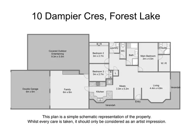 Floorplan of Homely house listing, 10 Dampier Crescent, Forest Lake QLD 4078