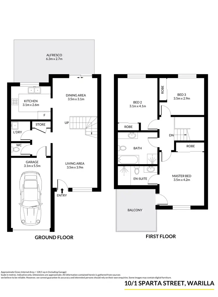 Floorplan of Homely townhouse listing, 10/1 Sparta Street, Warilla NSW 2528