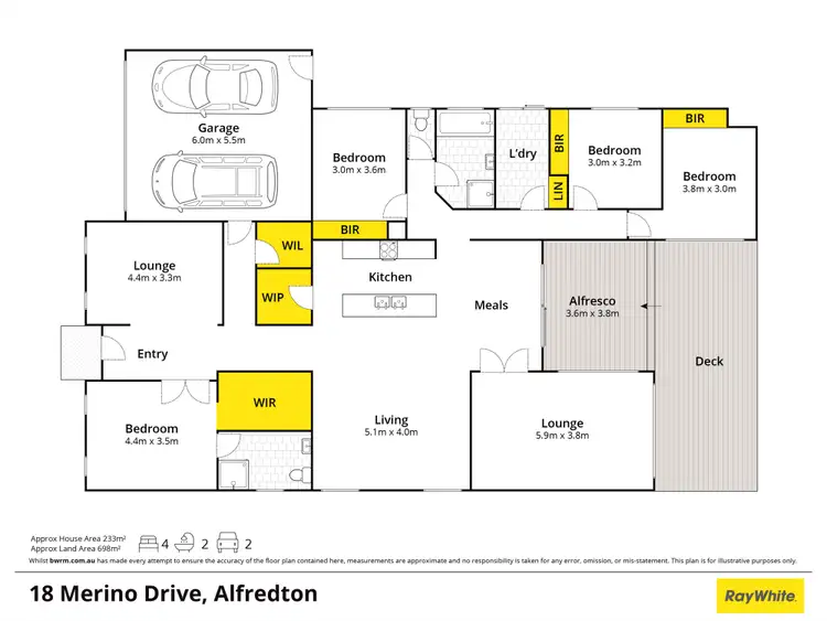 Floorplan of Homely house listing, 18 Merino Drive, Alfredton VIC 3350