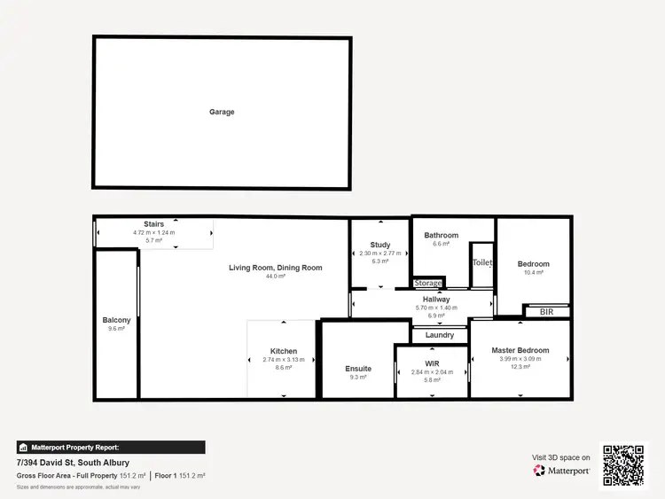 Floorplan of Homely townhouse listing, 7/394 David Street, South Albury NSW 2640