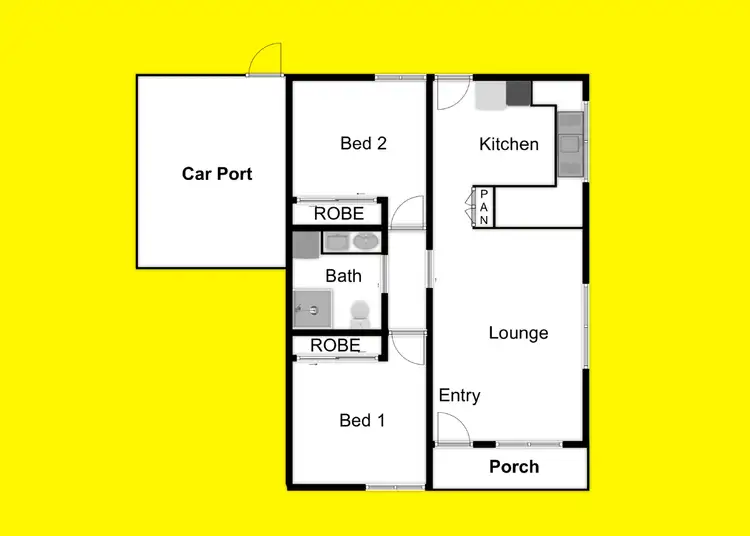 Floorplan of Homely unit listing, 1/40 Cherry Avenue, Mildura VIC 3500