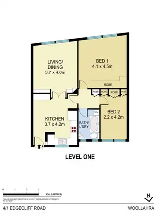 Floorplan of Homely apartment listing, 4/1-3 Edgecliff Road, Woollahra NSW 2025