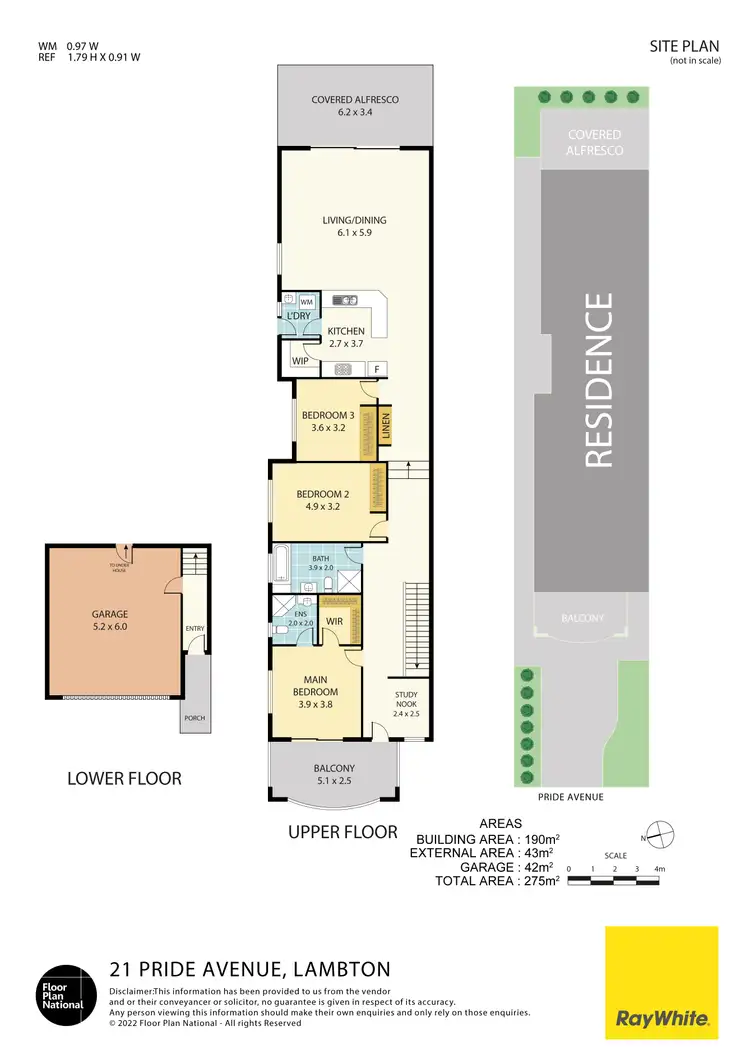 Floorplan of Homely townhouse listing, 21 Pride Avenue, Lambton NSW 2299