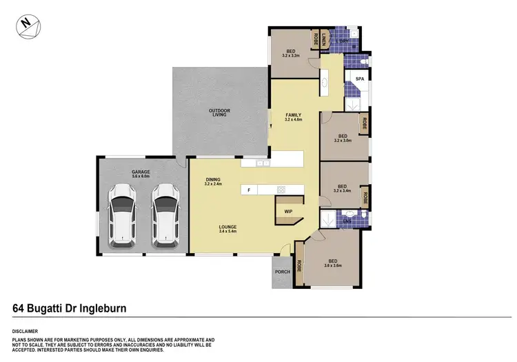 Floorplan of Homely house listing, 64 Bugatti Drive, Ingleburn NSW 2565