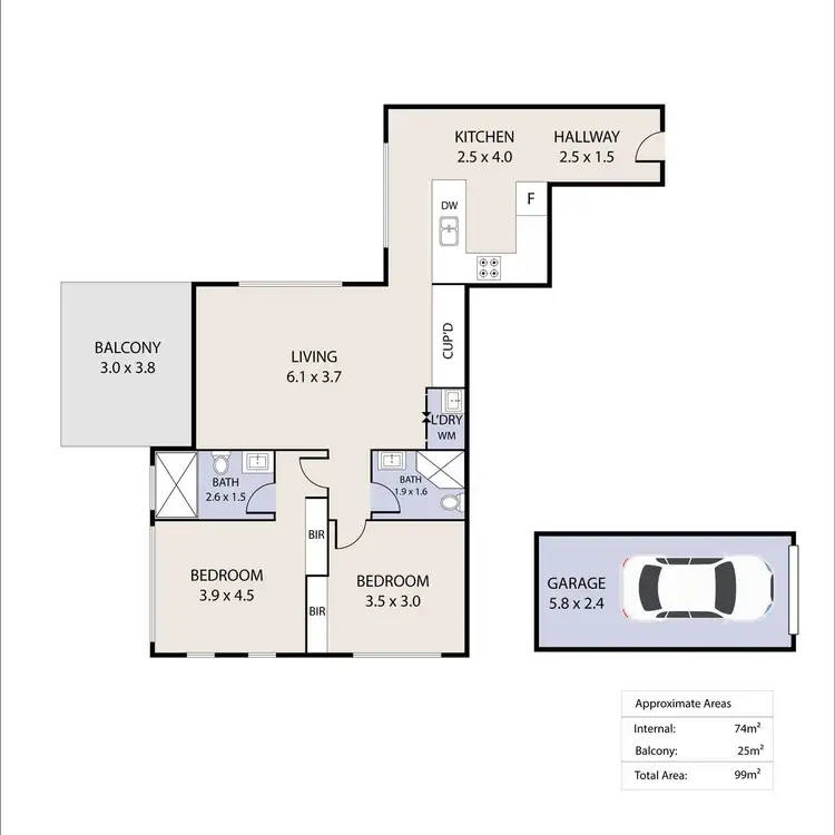 Floorplan of Homely apartment listing, 502/28 Cartwright Street, Windsor QLD 4030