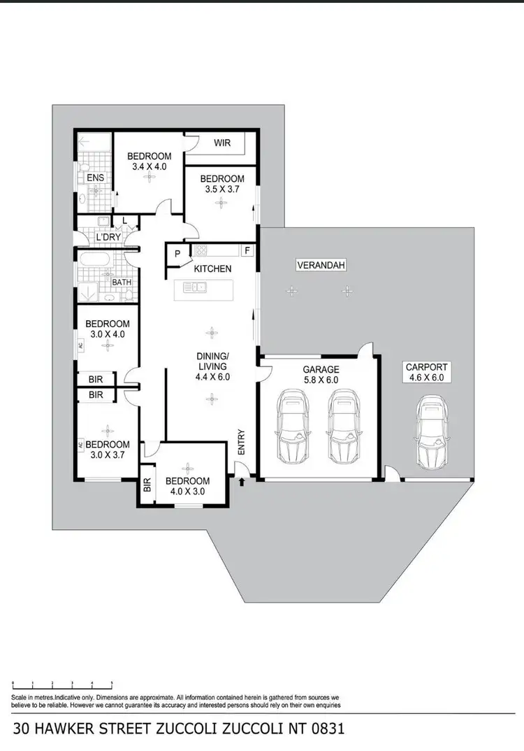 Floorplan of Homely house listing, 30 Hawker Street, Zuccoli NT 832