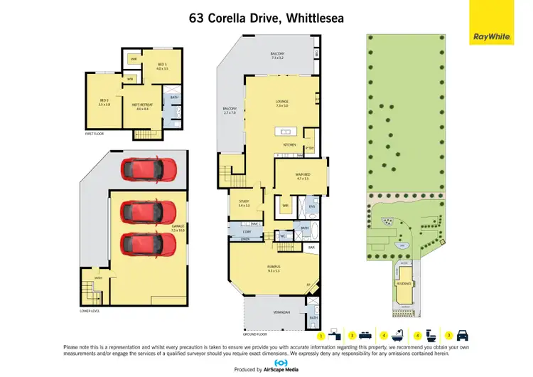 Floorplan of Homely house listing, 63 Corella Drive, Whittlesea VIC 3757