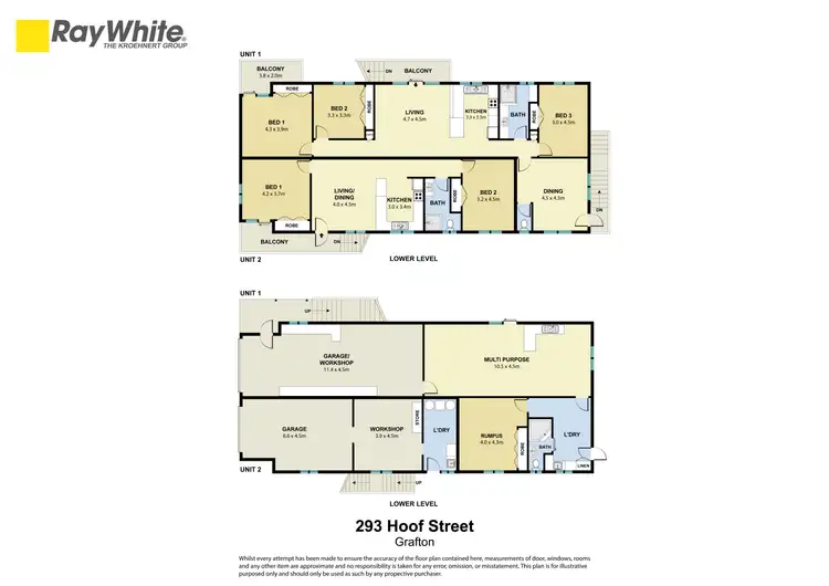 Floorplan of Homely house listing, 1&2/293 Hoof Street, Grafton NSW 2460