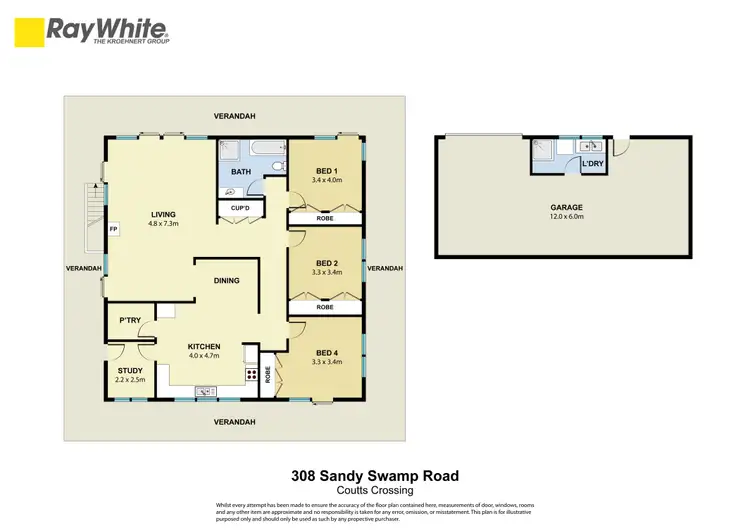 Floorplan of Homely rural property listing, 308 Sandy Swamp Road, Coutts Crossing NSW 2460
