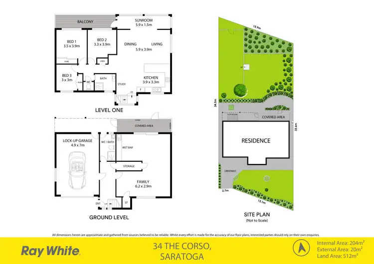 Floorplan of Homely house listing, 34 The Corso, Saratoga NSW 2251