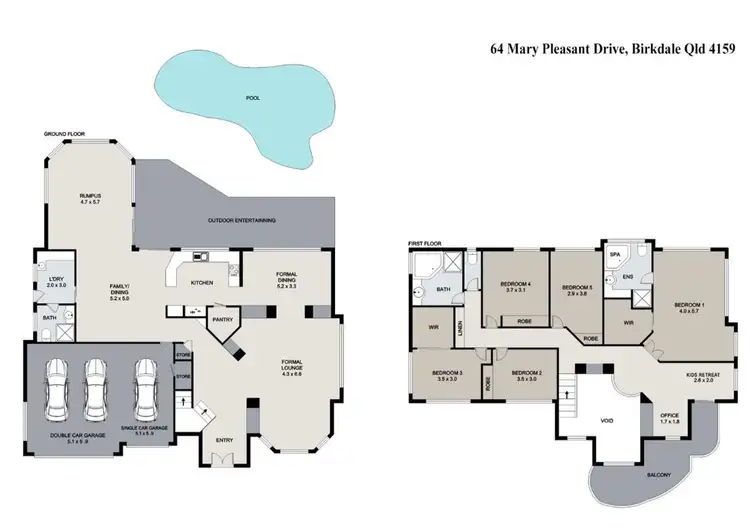 Floorplan of Homely house listing, 64 Mary Pleasant Drive, Birkdale QLD 4159