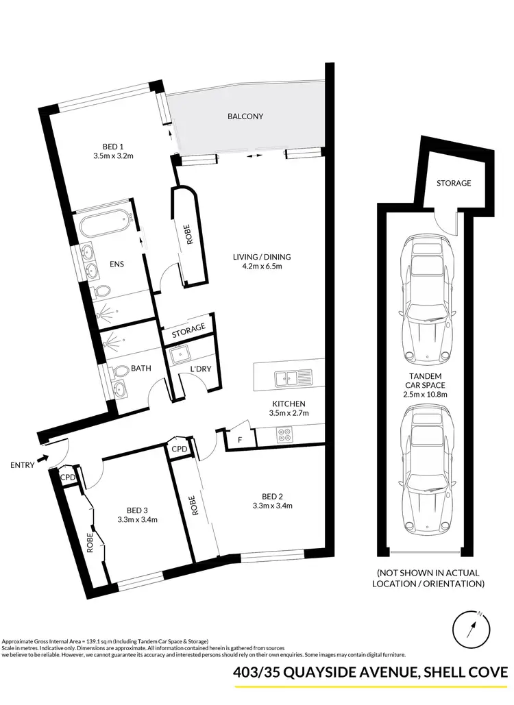 Floorplan of Homely apartment listing, 403/35 Quayside Avenue, Shell Cove NSW 2529