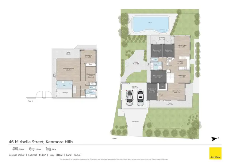 Floorplan of Homely house listing, 46 Mirbelia Street, Kenmore Hills QLD 4069