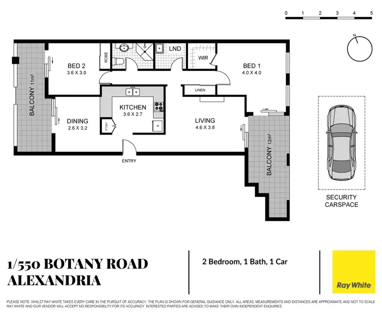 Floorplan of Homely apartment listing, 1/550 Botany Road, Alexandria NSW 2015