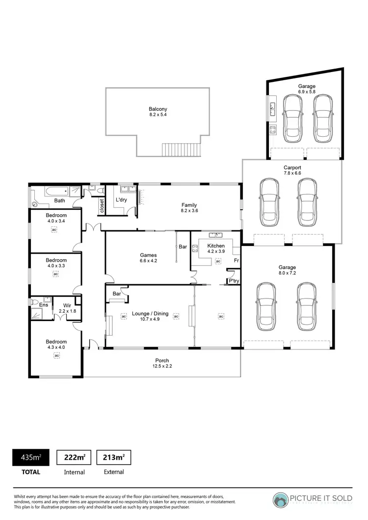 Floorplan of Homely house listing, 3 Fairway Drive, Seaton SA 5023