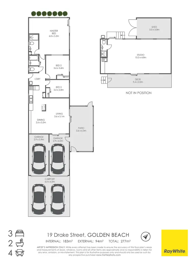 Floorplan of Homely house listing, 19 Drake Street, Golden Beach QLD 4551