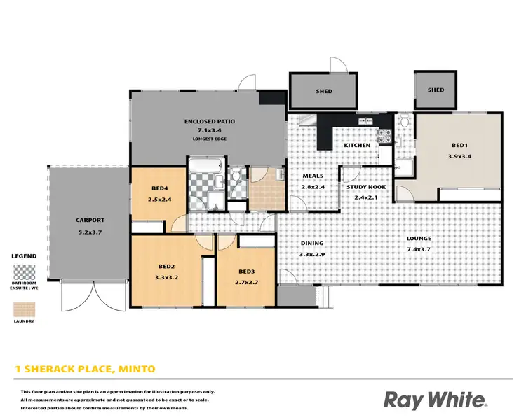 Floorplan of Homely house listing, 1 Sherack Place, Minto NSW 2566
