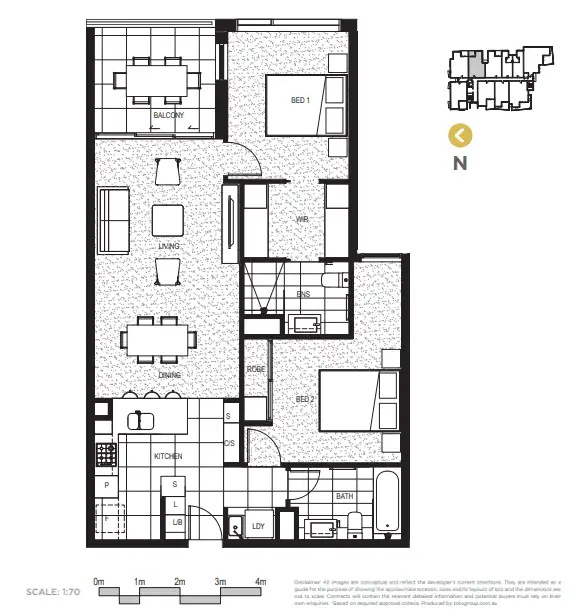 Floorplan of Homely unit listing, 1503/35 Burdett Street, Albion QLD 4010