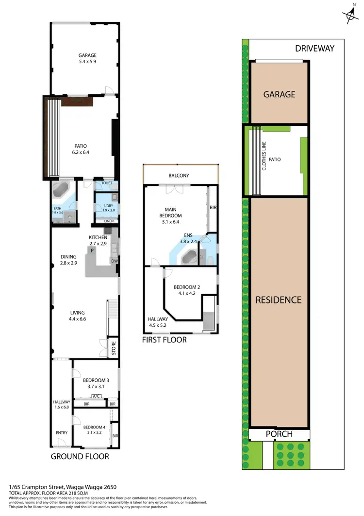 Floorplan of Homely house listing, 1/65 Crampton Street, Wagga Wagga NSW 2650