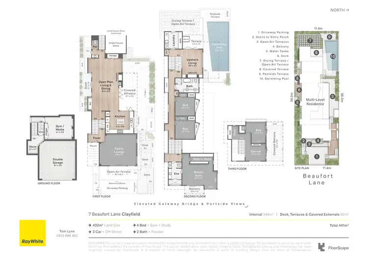 Floorplan of Homely house listing, 7 Beaufort Lane, Clayfield QLD 4011