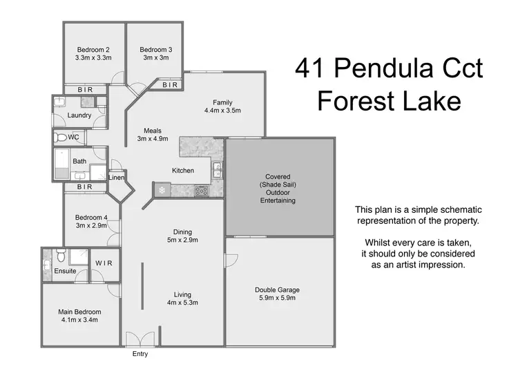Floorplan of Homely house listing, 41 Pendula Circuit, Forest Lake QLD 4078