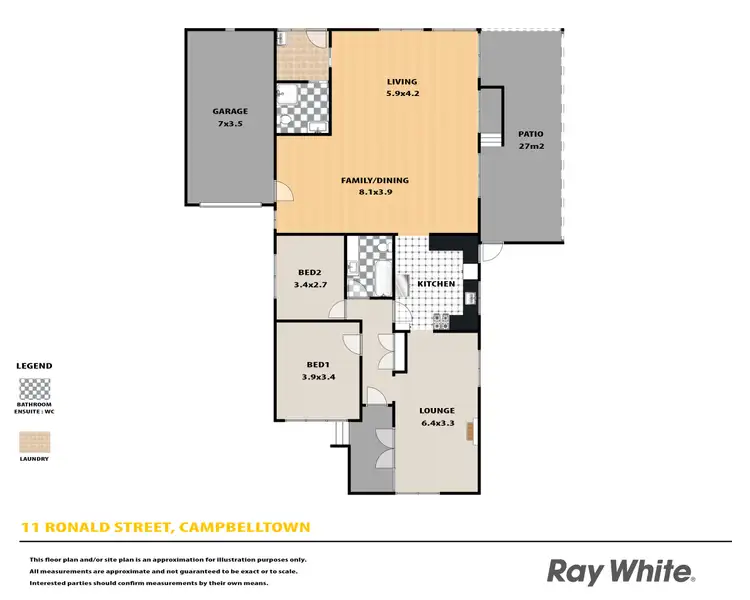 Floorplan of Homely house listing, 11 Ronald Street, Campbelltown NSW 2560