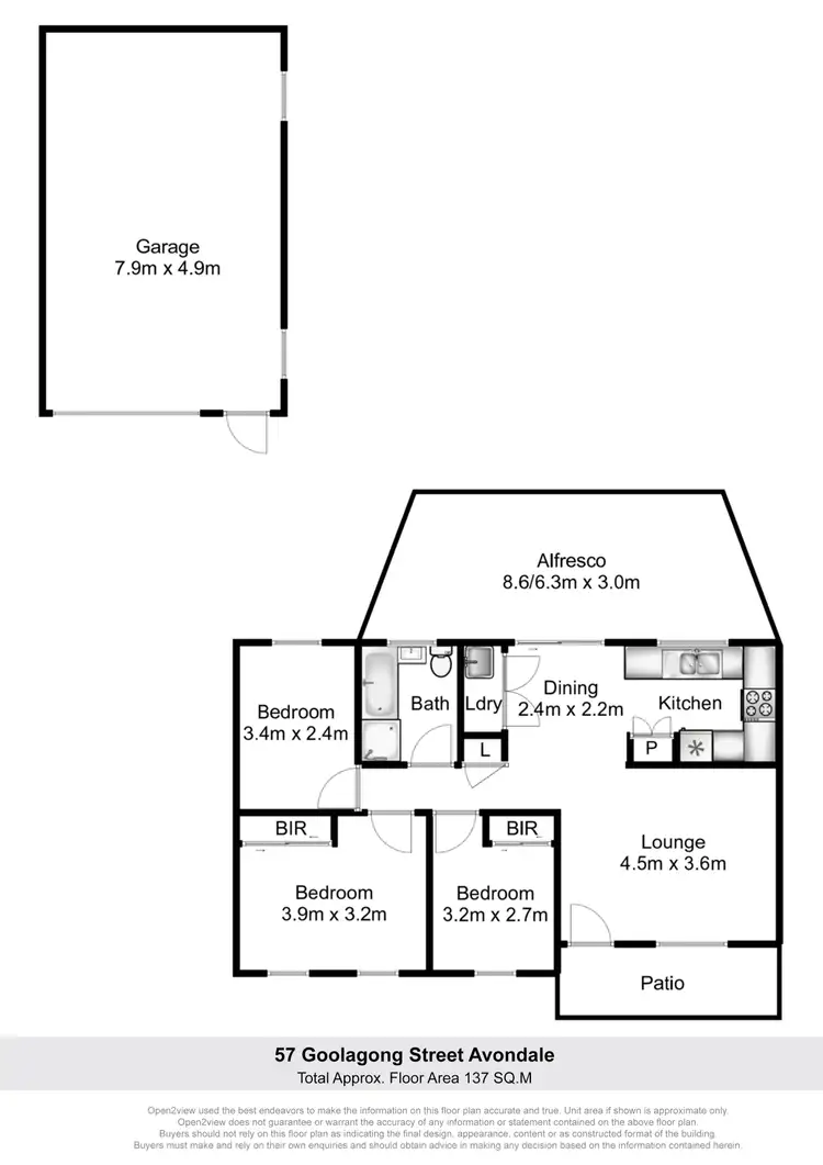Floorplan of Homely house listing, 57 Goolagong Street, Avondale NSW 2530